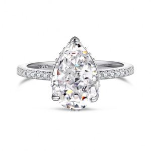 Dylam Luxurious Classic Design S925 Silver Hypoallergenic 8A Crushed <b>Iced</b> Cut Zirconia Eternity Band Promise Women <b>Rings</b> - Product Image 1
