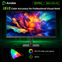 27 Zoll 4K UHD Büromonitor HDR10 95% DCI-P3 Verstellbarer Standfuß für Workstation