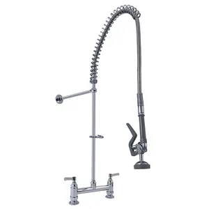 High Arch Spring Commercial Style Prerinse Faucet Brass Prerinse Kitchen Faucet