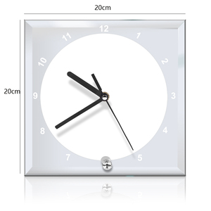 นาฬิกาแก้วขอบกระจกสี่เหลี่ยมคริสตัลคุณภาพสูงระเหิดเปล่า - Product Image 6