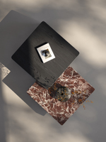 Table basse italienne 2025 modèle durable et créative haut de gamme en marbre naturel minimaliste extensible design meubles de maison