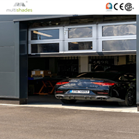 Porte de garage multicouche sur mesure en aluminium et verre, isolée, silencieuse, électrique et mécanique, pour villa et usage commercial