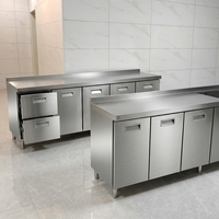 Armoire de cuisine en acier inoxydable SUS304 de qualité alimentaire, ignifuge classe A, sans formaldéhyde, conception modulaire pour projets hôteliers et d'appartements