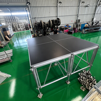 Scène événementielle extérieure en aluminium 4x8, podium facile à installer, plateforme de scène portable pour concert, église, mariage