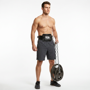 Ceinture en cuir de vachette véritable robuste pour musculation, entraînement en salle de sport, avec boucle de fermeture solide, équipement de sécurité. - Product Image 1