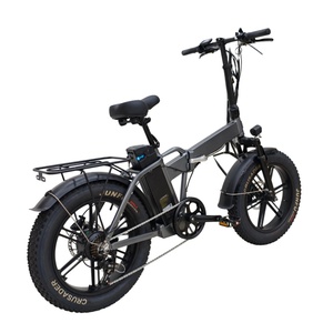 Vélo électrique pliable tout-terrain JUNFU FB19 avec cadre en aluminium, moteur arrière sans balais, pneus larges, batterie au lithium 48V 18Ah, 250W-500W - Product Image 5