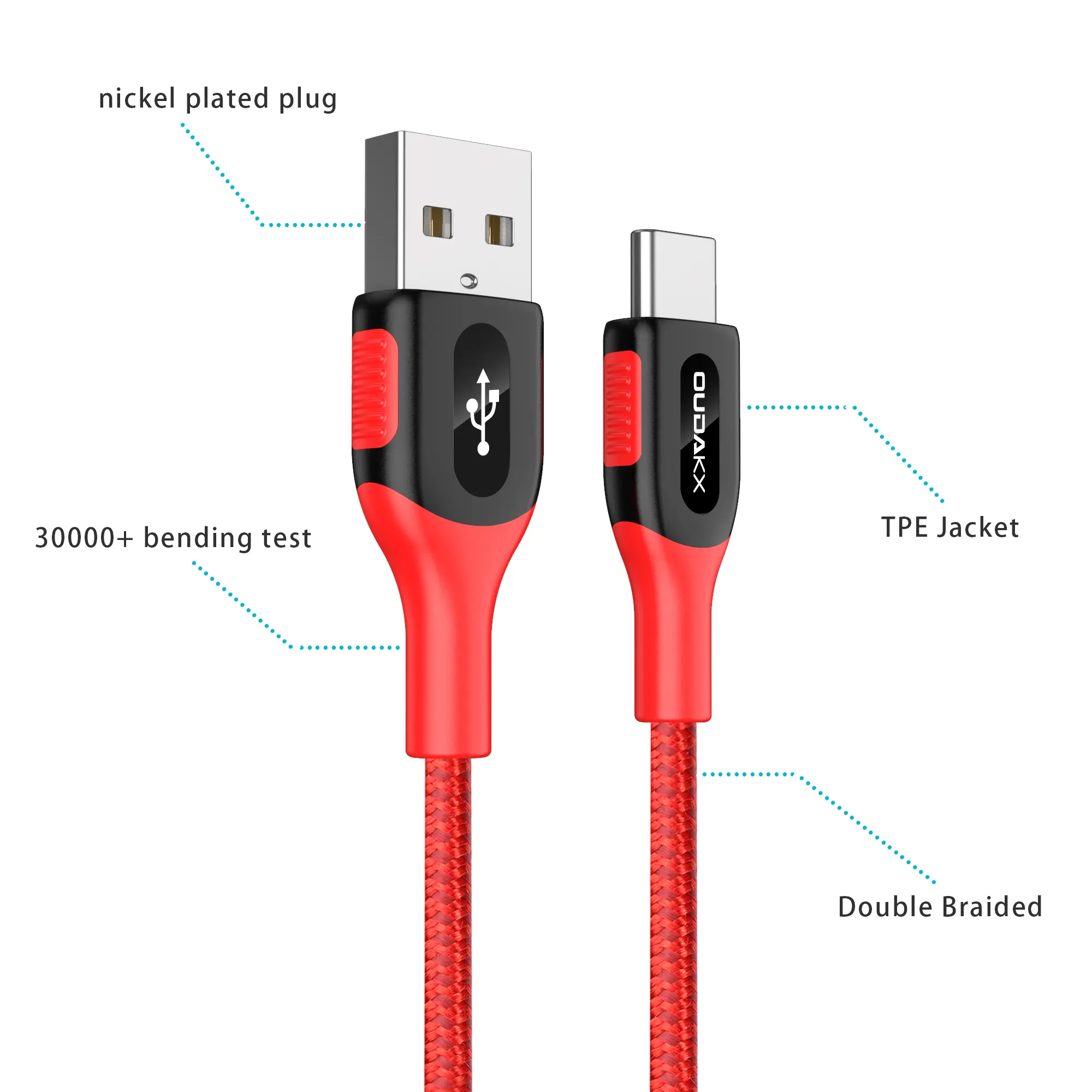 Desain baru 2023 Tipe c ke Tipe c 0.3M/1M/2M penggunaan ponsel kabel Data USB pengisian daya Cepat