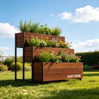 Bac de Jardin Surélevé en Gros Résistant aux Intempéries pour Patio, Balcon, Cour et Culture de Légumes