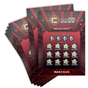 Diseño de reglas de juego personalizado Tarjeta de rascar Lotería <span class=keywords><strong>en</strong></span> línea Tarjeta de rascar y ganar - Product Image 5