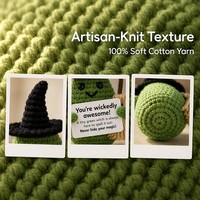 Poupée Sorcière Positive au Crochet Faite Main pour Jeu en Extérieur, Design Personnalisé Disponible, Commande Mixte, Stock Prêt, Tricotée Mignonne