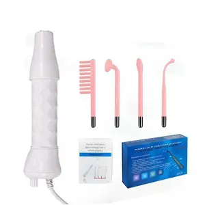 OEM ODM 4 in 1 Vibrating Face Wand Portable Glass Skin Care Machine High Frequency Face Wand Face Care For Women