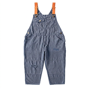 <b>Men's</b> Brown Cotton Work Coverall <b>Overalls</b> With Pockets And Orange Straps Dust Proof Uniform For Spring Autumn - Product Image 4