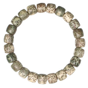 Pulsera de Semillas de Bodhi Verde Fantasma, Cuentas de Barril de 8x9mm, Joyería Budista Unisex, Coleccionable, para Uso Diario - Product Image 4