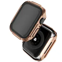 Custodia protettiva per orologio con protezione dello schermo in vetro temperato per Apple Watch Series 8 45mm 41mm
