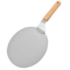 10-Inch/12-Inch Dùng Một Lần Thép Không Gỉ Bánh <span class=keywords><strong>Pizza</strong></span> Vỏ Chống Scalding Tay Cầm Bằng Gỗ Thiết Kế Hiện Đại Cho Nhà Bếp Sử Dụng Bánh <span class=keywords><strong>Pizza</strong></span> - Product Image 6