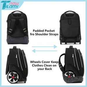 BSCI Personalized School Bag for Girls and Rolling <b>Backpack</b> for Teens with Large <b>Wheels</b> for Women - Product Image 5
