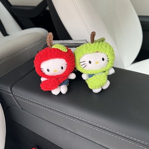 Porte-clés en peluche Hello Kitty Apple pour filles, 1053 cm, en matière peluche - Product Image 2