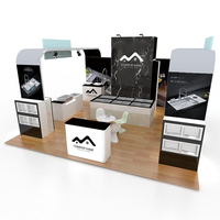 Stand d'exposition modulaire extérieur personnalisé 3*3M 3*6M en aluminium avec toile tendue pour salons professionnels