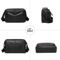 Sac à bandoulière pour homme, nouvelle arrivée, en cuir véritable, grande capacité, multifonctionnel, en cuir de vache tanné végétal