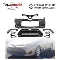 Kit de pare-chocs avant et de calandre avec feux antibrouillard Topzonauto pour Toyota Corolla LE XLE 2017 2018 2019