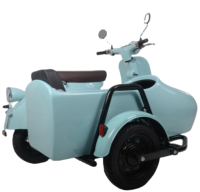 Motocyclette électrique avec side-car homologuée CEE, style rétro Vespa, 60V 3000W, puissante, scooter électrique Vespa, style italien, Citycoco électrique