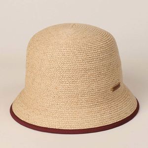Chapeau Bob en Paille Raphia Tendance Été 2025 pour Femme, Simple, pour Voyage en Plein Air, Plage, Protection Solaire, avec Logo en PU, Chapeau de Pêcheur Anti-UV - Product Image 1