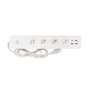 Domótica 4 Tipo J AC Socket Swiss Smart Wi-Fi Power Strip con 1C3A PD QC Puertos de carga rápida - Product Image 4