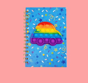 GF Multicolor Cute Cartoon A5 Spiral Notebook Stress Relief Silicone Bubble Metal Coil Student Memo <strong>Book</strong> <strong>Essential</strong> for School - Product Image 6