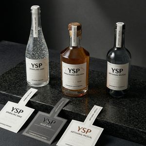 Etiquetas de Lujo Personalizadas para Botellas de Vino, Resistentes al Agua, con Forma de T y Relieve en Dorado para Botellas de Marcas de Alcohol de Boutique - Product Image 1
