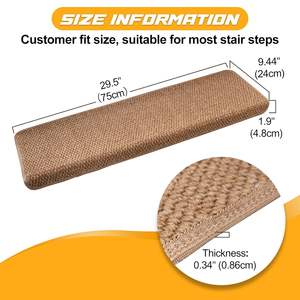 Tapis antidérapant pour sol en polyester écologique, adhésif, pour escaliers, marche, marchepied - Product Image 3