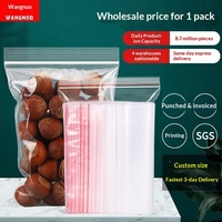 Sacs alimentaires refermables en PE de qualité alimentaire, transparents, étanches, avec fermeture éclair, pour aliments pour bébés et chewing-gum
