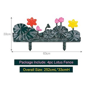 <strong>Edgings</strong> Lawn Flowerbeds Plant <strong>Borders</strong> Easy Installation <strong>Wood</strong> Looking Garden Fence White Indoor/Outdoor Nature Courtyard - Product Image 2