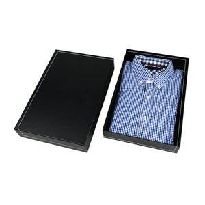 Custom Rigid Magnetic Shirt <b>Box</b> With Clear Lid Window And Tissue Paper Layer For Premium Formal Casual Shirt Packaging - Product Image 1