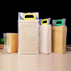 Saco de Arroz Selado de Oito Lados 2.5kg 5kg 10kg Pacote de Grãos de Trigo Saco de Arroz Transparente Não Tecido com Alça - Product Image 2