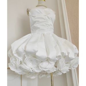 Di alta qualità Sexy senza spalline abito da fiore soffice abito bianco squisito <span class=keywords><strong>abbigliamento</strong></span> da <span class=keywords><strong>donna</strong></span> all'ingrosso - Product Image 5