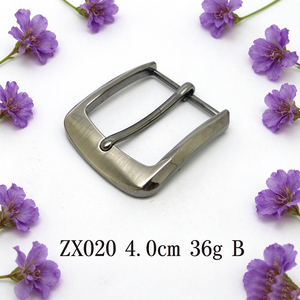Boucle de ceinture robuste en alliage de zinc brossé couleur canon de fusil, 4 cm, à languette unique, pour hommes, pour remplacement de ceinture en cuir - Product Image 1