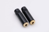 Écouteurs Jack pour femme, connecteur fil, prise jack 3.5mm, 5 pièces, stéréo, connecteur jack audio, couleur noir lisse plaqué or, à faire soi-même, 3.5