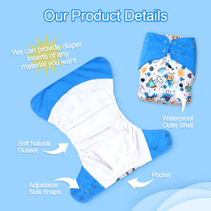 Famicheer Tã Vải Số Lượng Lớn Tái Sử Dụng Cho Trẻ Tập Đi Tã Vải Terry Aio Tất Cả Trong Một Được May Vào Chèn - Product Image 3