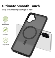Casing Ponsel Transparan Mewah dengan Cincin Magnetik, Sensasi Kulit untuk Samsung Galaxy A07, Cover Ponsel Custom