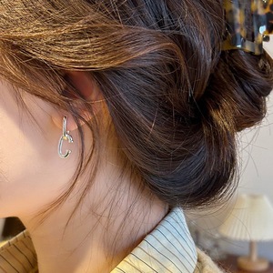 S925 Sterling Silver C-shaped <b>Cuff</b> <b>Earrings</b> Silver Color Everyday Wear Fashionable Design - Product Image 3