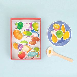 Juego de Comida de Juguete para Niños en Edad Preescolar, Recursos de Aprendizaje, Actividades Alimentarias, Juguete de Madera para Alimentar a los Niños Pequeños - Product Image 3