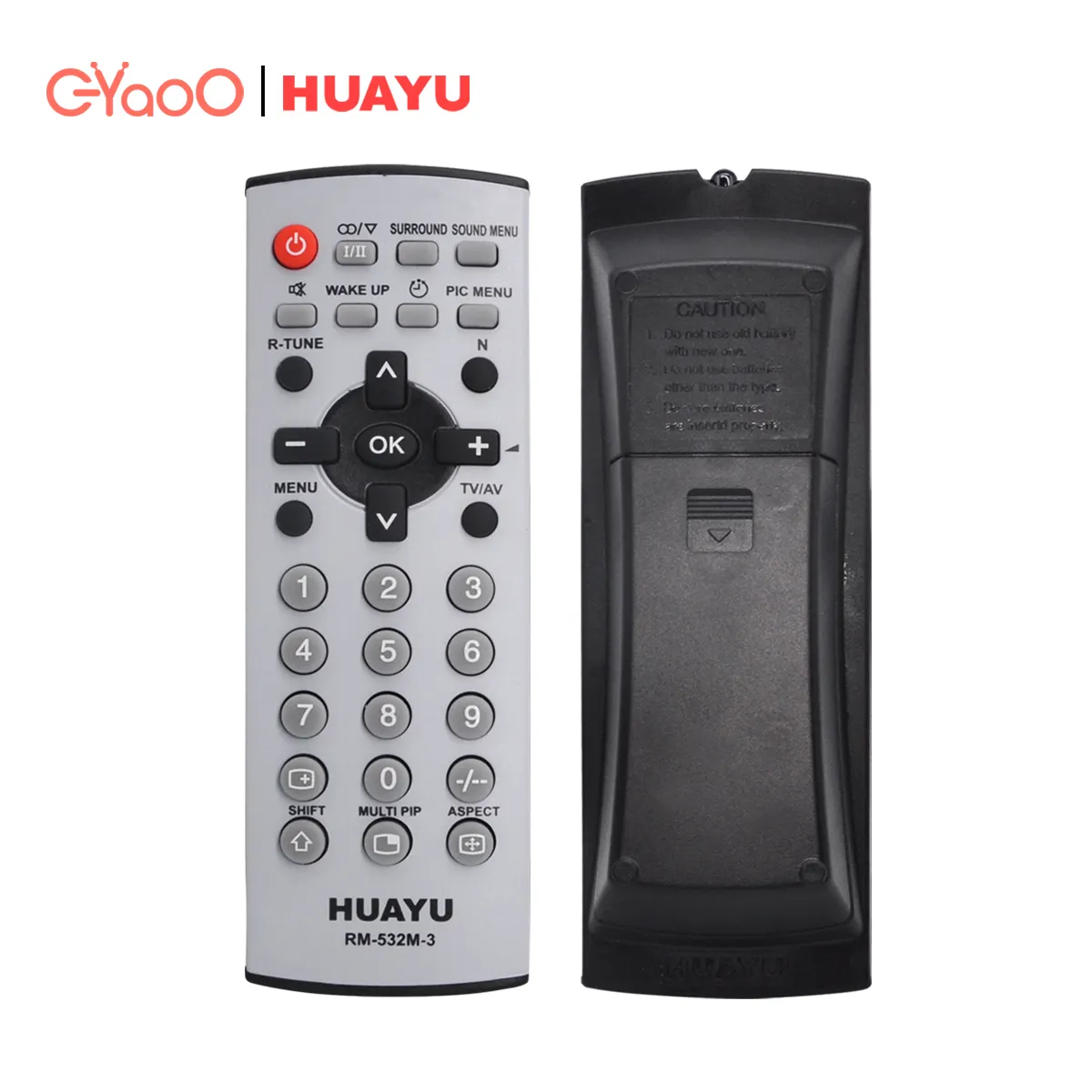 HUAYU RM-532M Gray Replacement Universal TV Remote Control for Panasonic Smart CRT Color TV