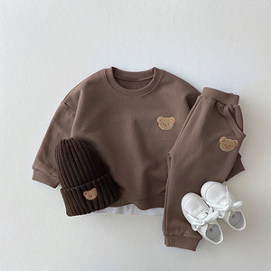 Conjunto de Ropa para Bebé de 2 Piezas con Estampado de Oso, Nuevo y a la Moda, de Algodón para Niñas y Niños - Product Image 4