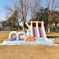 Prix de mini parc aquatique gonflable bon marché de pelouse d'arrière-cour extérieure faite sur commande pour des grossistes et des distributeurs