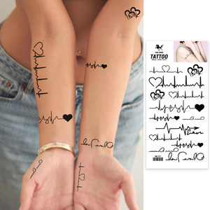 Ingrosso nuovi disegni di san valentino impermeabili adesivi temporanei del tatuaggio <span class=keywords><strong>amore</strong></span> disegni cuore tatuaggio di arti del corpo - Product Image 2