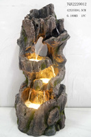 Nouvelle Fontaine Décorative de Jardin D&D en Résine, Style Zen Asiatique, Fontaine de Montagne en Pierre, Fabriquée en Matériaux de Haute Qualité pour l'Extérieur, Décoration Toutes Saisons