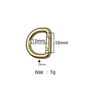 Ivoduff各种彩色锌合金弹簧d环可开启16毫米弹簧门d形环扣