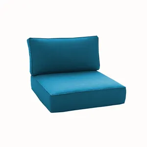 फर्नीचर कुशन प्रतिस्थापन के लिए वाटरप्रूफ प्रतिरोधी बगीचे की कुर्सी गहरी सीट नीले अनुकूलन कुशन कवर
