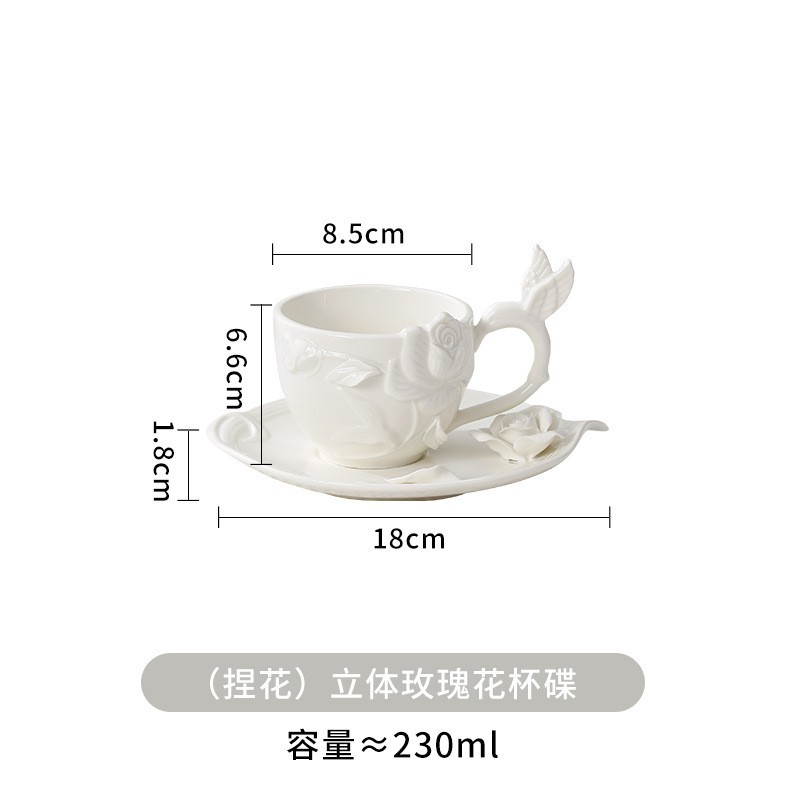 Hand-pinched flower cup and saucer