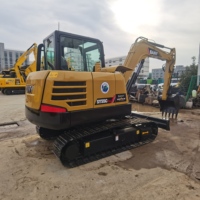 Excavatrice sur chenilles Sany SY55C Pro d'occasion, mini-pelleuse de 5,5 tonnes, d'origine chinoise, en bon état pour les travaux de construction